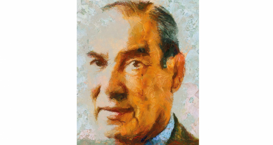 Portret (geschilderd in kleur) David de Wied